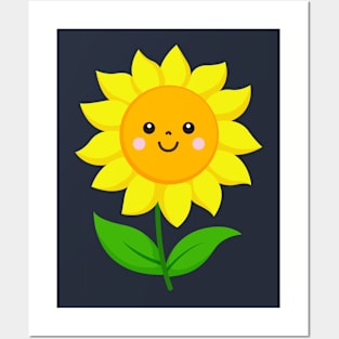 Happy Sunflower Posters and Art